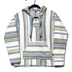 Molina Baha Hoodie Women's Small White With Blue Black Yellow Stripes